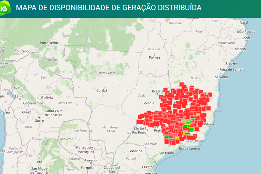 Mapa da Disponibilidade Mapa da Disponibilidade